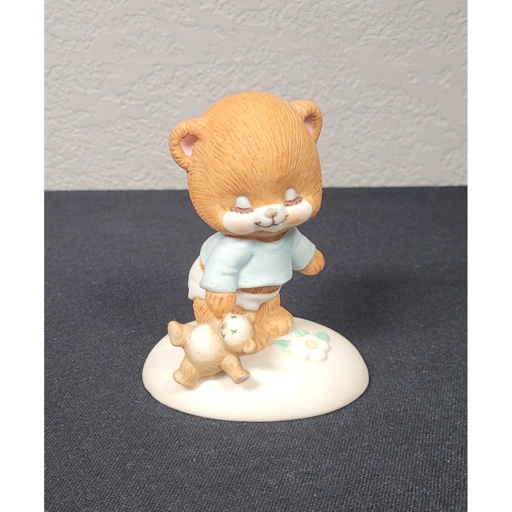 Vtg 1985 Morgan Inc George Good Ceramic Prayer Bear World Is Full Of Blessings